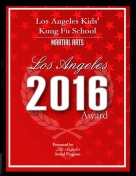 Best Kung Fu School for Kids in Los Angeles. Award (2016)